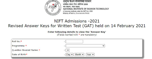 NIFT Final Answer Key For 2024